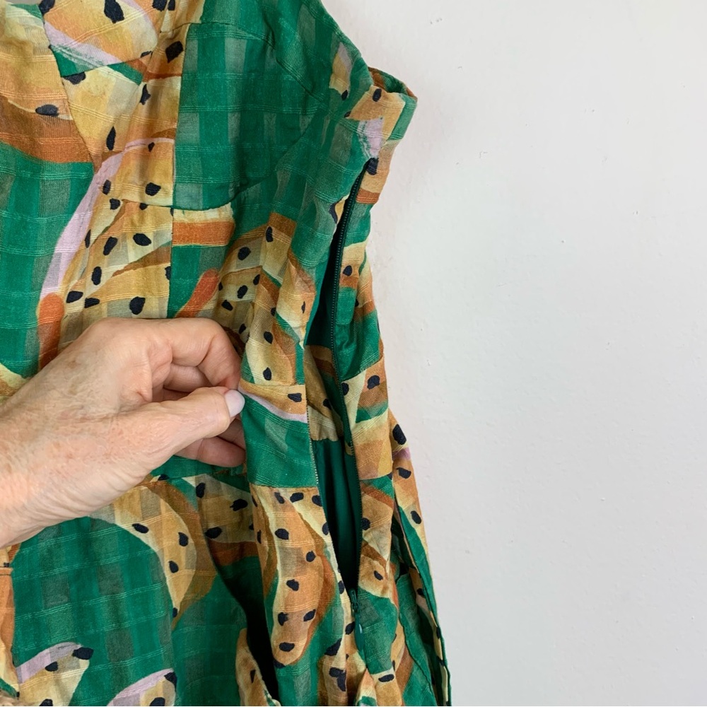 FARM Rio Green Banana Print Sundress with Yellow Accents - Picture 10 of 16